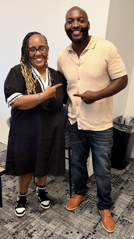 Regina Baker-Chenier with Chris Cheetham-West at NSA Houston