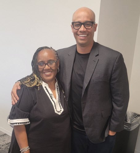 Regina Baker-Chenier with Jordache Johnson